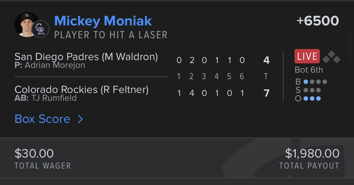 Partywitsplash2's tweet image. Aye @mlb &amp;amp; @FanDuel yall do stat corrections on #Lasers yall signed me out like i hit something 😩🥹