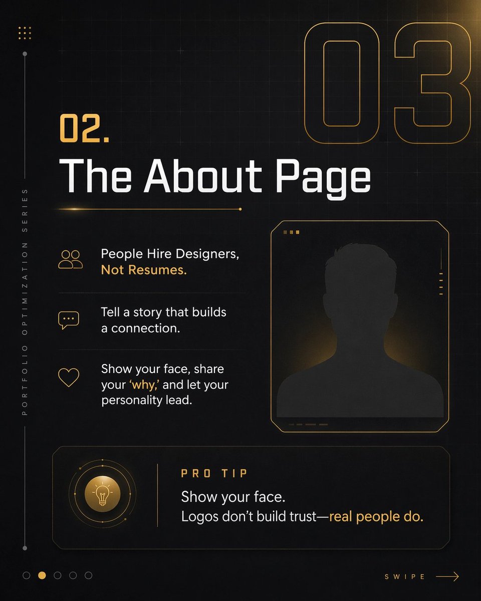 InoweiAnagha's tweet image. 2. About (Show your face &amp;amp; story)
Stop writing it like a resume. 

People hire designers they connect with. 

Show your face and tell your story.

#interiordesign #webdesign #webdevelopment