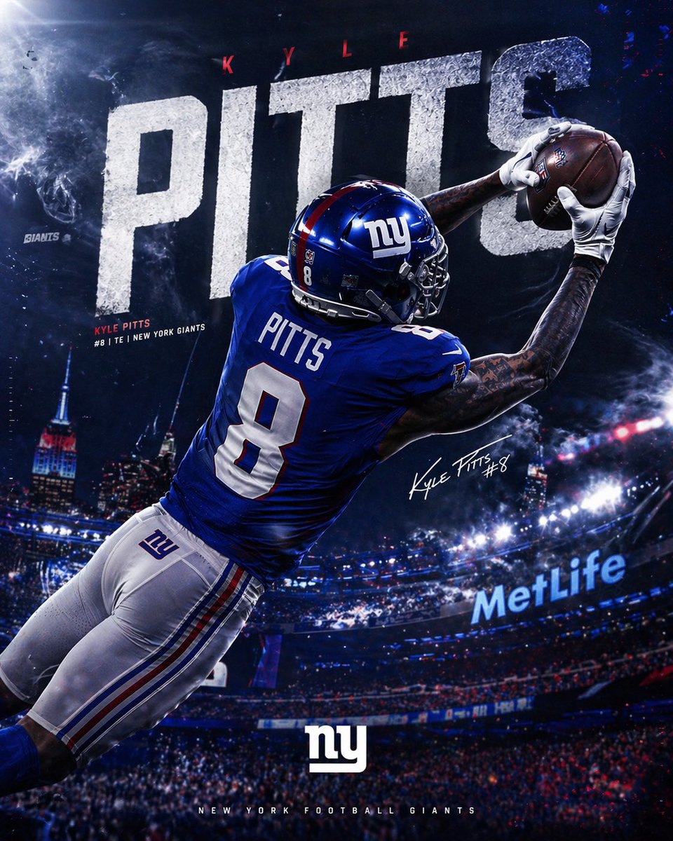 KylePitts080's tweet photo. Rumor has it the Giants are exploring options to trade for Kyle Pitts prior to the kickoff of the season 👀🗽

What are your thoughts on this potential trade? https://t.co/iuyGONHRMS