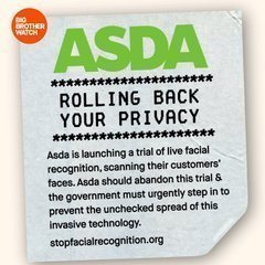 gimdong35544564's tweet image. 🚨 Live facial recognition in @asda
 supermarkets = replacing staff with machines &amp;amp; treating customers as suspects. 
I won’t shop at #Asda if this continues.

#StopAsdaSpying |  @BigBrotherWatch