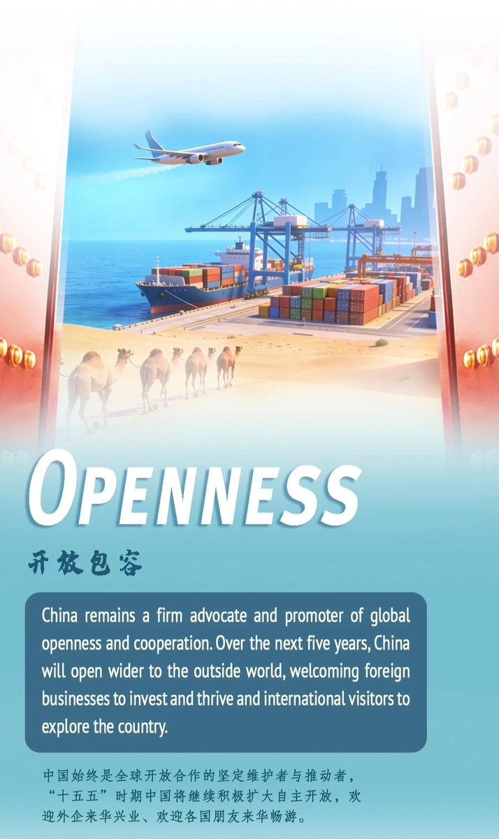 AmbCaiRun's tweet image. The 15th Five-Year Plan reflects #China’s unique advantages and sends a clear signal to the world that China will continue to share opportunities with other countries. Here is a brief overview.