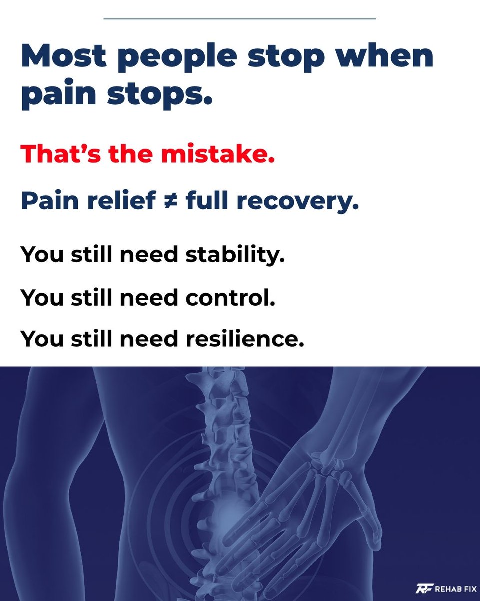 rehabfix's tweet image. ✅ Want to learn how to fix your pain for life? DM me the word “pain” and you will get a free back pain fix demo with my team!
.
.
👣 follow @rehabfix
.
.
#backpain #lowbackpain #movementismedicine