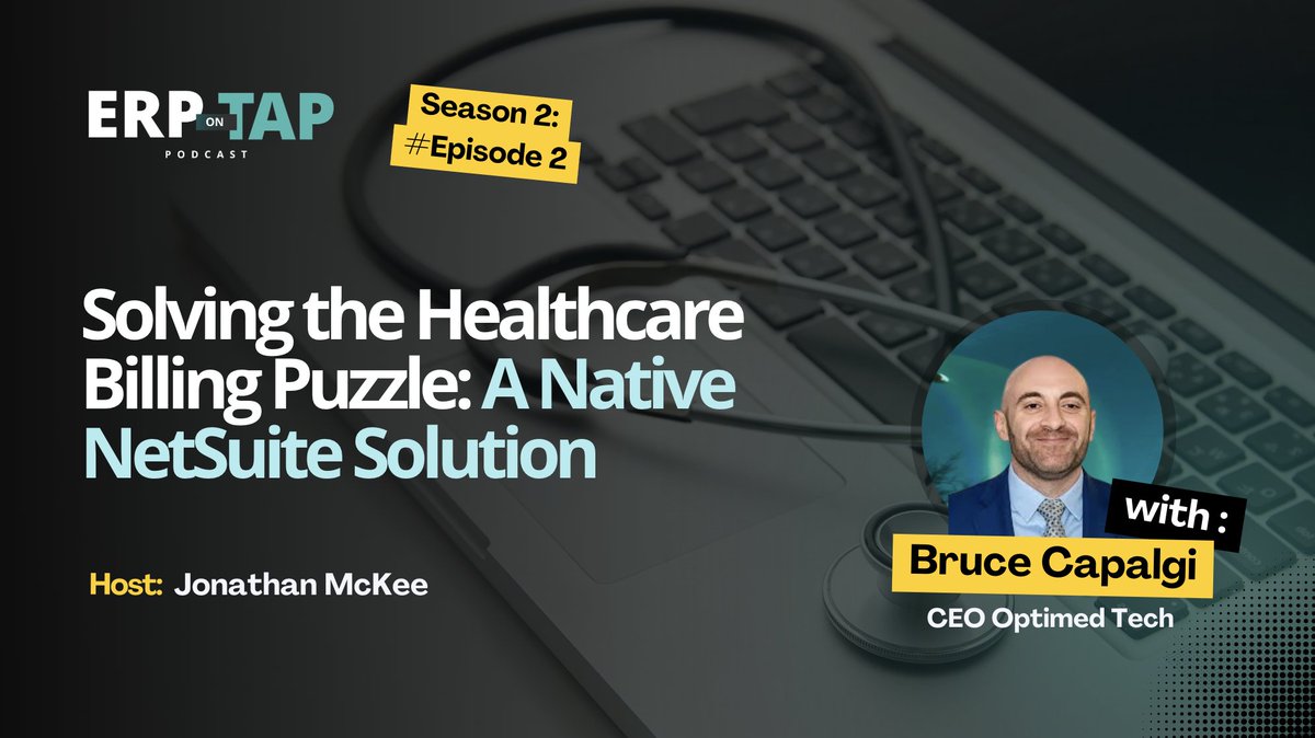 protelo_inc's tweet image. Struggling with the intricacies of #RevenueCycleManagement and #healthcare billing? We've got you covered! na2.hubs.ly/H053m1F0 In this episode of ERP on Tap, Bruce Capagli, CEO of Optimed Tech, joins the show to discuss how data-driven solutions are reshaping the healthcare