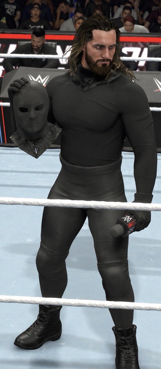 bigbadkitch's tweet image. The masked man revealed himself to be Seth Rollins at #eliminationchamber 

Bron breakker ran out for a fight and #sethrollins laid him out

#wwe2k26 #wweraw 

Rollins challenged breakker to a fight at #wrestlemania 

Follow my universe mode here ⬇️ 

facebook.com/share/1GkfLaXm…
