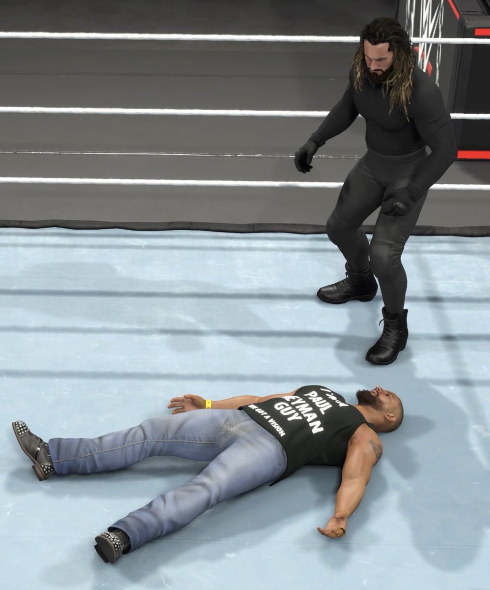 bigbadkitch's tweet image. The masked man revealed himself to be Seth Rollins at #eliminationchamber 

Bron breakker ran out for a fight and #sethrollins laid him out

#wwe2k26 #wweraw 

Rollins challenged breakker to a fight at #wrestlemania 

Follow my universe mode here ⬇️ 

facebook.com/share/1GkfLaXm…