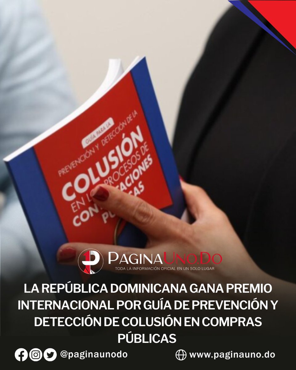paginaunodo's tweet image. 🏆 RD gana premio internacional en competencia económica

Guía contra la colusión en compras públicas es reconocida como la mejor en América.

Leer más en paginauno.do/archivos/68042

#PaginaUnoDo @PaginaUnoDo #Transparencia #RD #Economía #ComprasPúblicas #Competencia