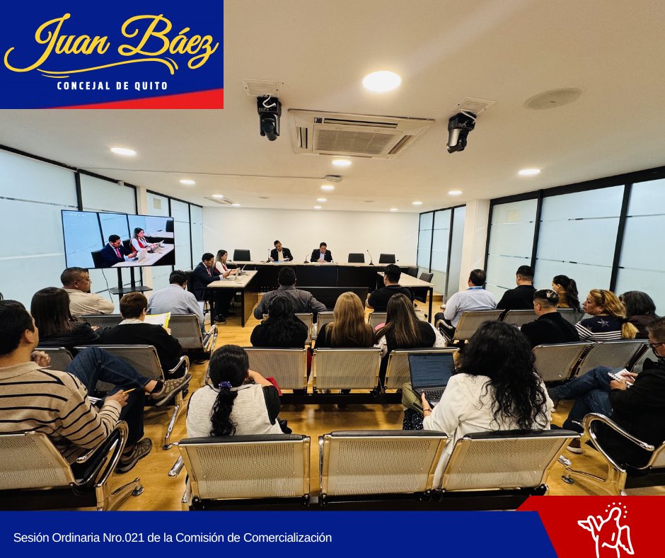 ConcejalBaez's tweet image. 📌 Hoy se realizó la Sesión Ordinaria No. 021 de la Comisión de Comercialización, donde conocimos los avances de la Resolución Nro. SGC-ORD-015-CC-003-2026 y trabajamos en el “Premio a las Buenas Prácticas de Comercialización y del Buen Vivir 2026”,

#juanbaez #quito #comercio