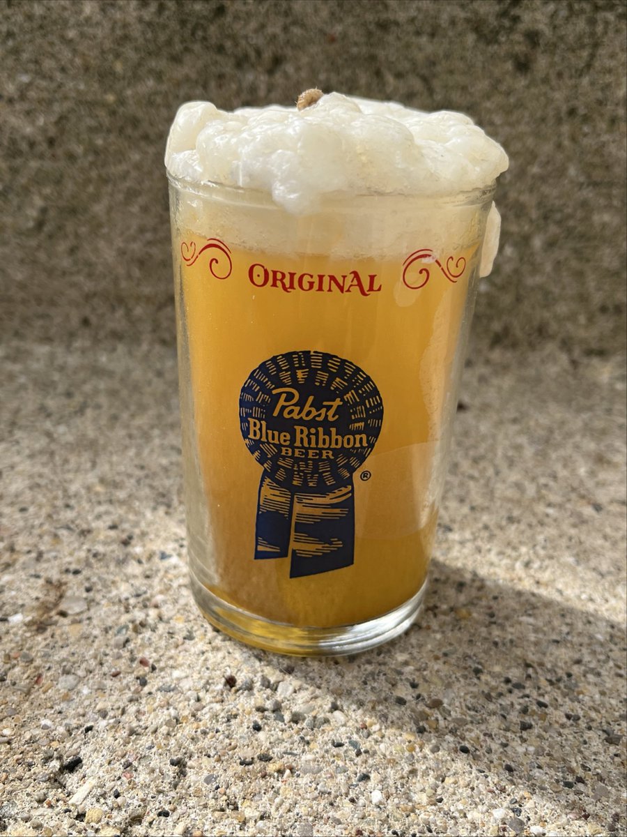 Check out Vintage Pabst Blue Ribbon Pilsner Glass/Candle, Collectors, Old Shooter Glass ebay.us/m/VaHZMk #eBay via <a href="/eBay/">eBay</a>