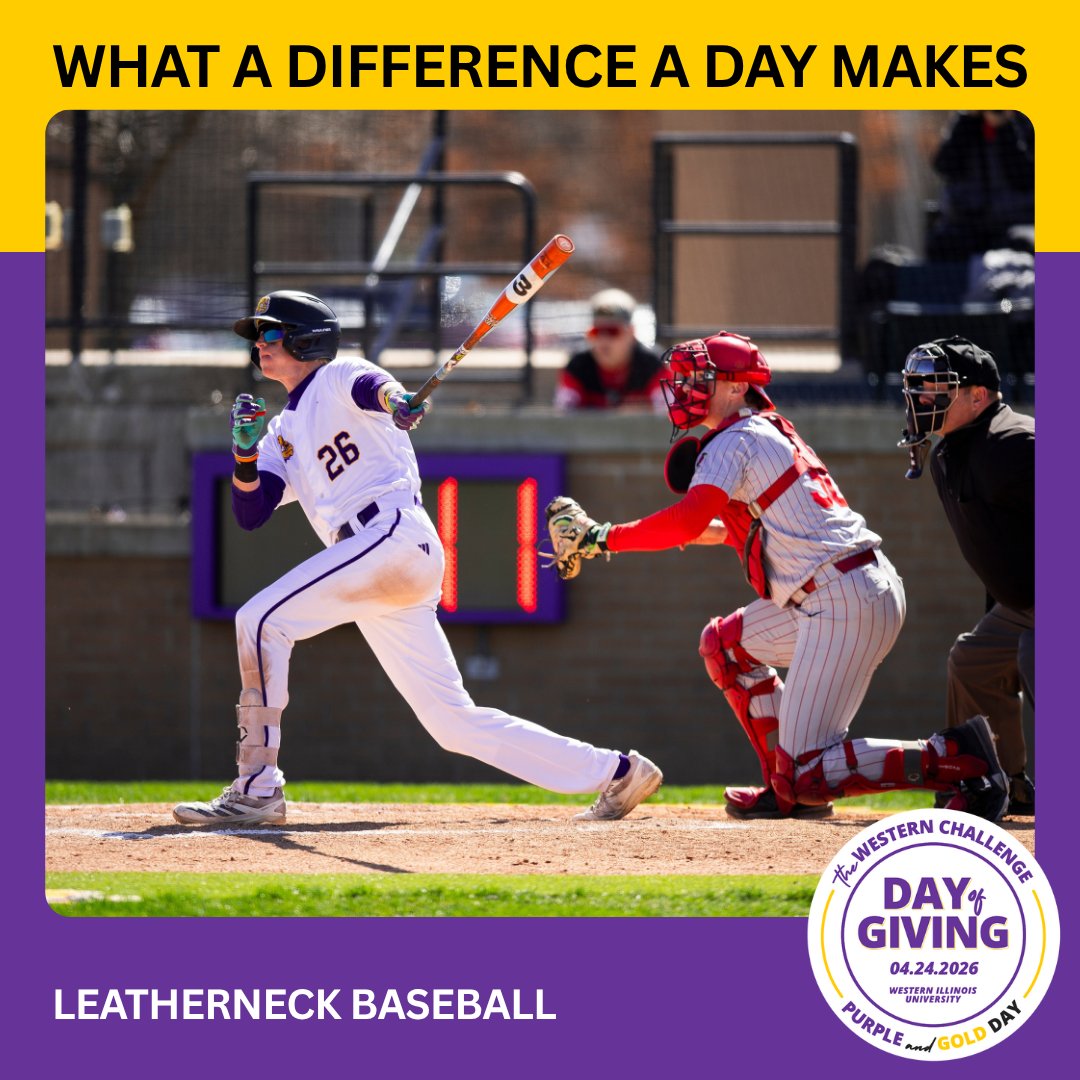 WIUBaseball's tweet image. The Day of Giving.
The Western Challenge.
What a difference a day can make.
Step up and make your impact!

#GoNecks | #OneGoal | #LeathernecksGive