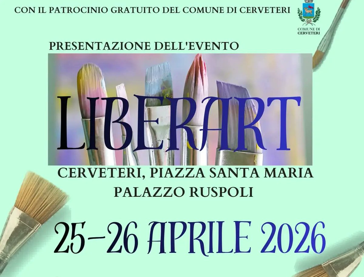 A Cerveteri il 25 aprile debutta LiberArt: oltre 100 artisti con 4 protagonisti da Viareggio con opere dedicate al tema della libertà). L'energia dell'arte contemporanea dialoga con luoghi simbolo del Lazio patrimonio UNESCO

sguardoadest.it/new_blog/liber…