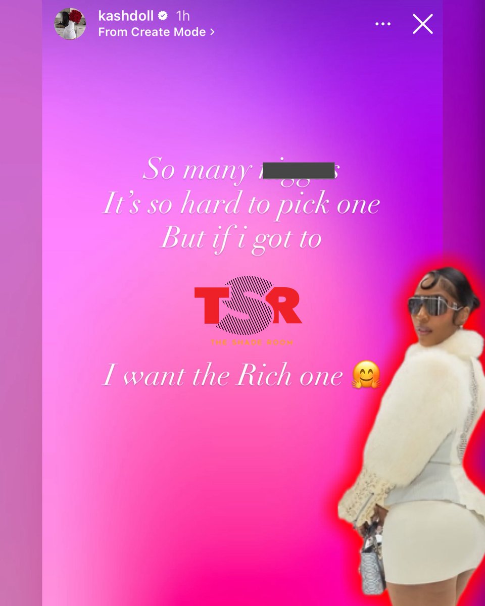 Kash Doll said forget the thick one, she wants the rich one 💰✍🏾#TSRStaffAS