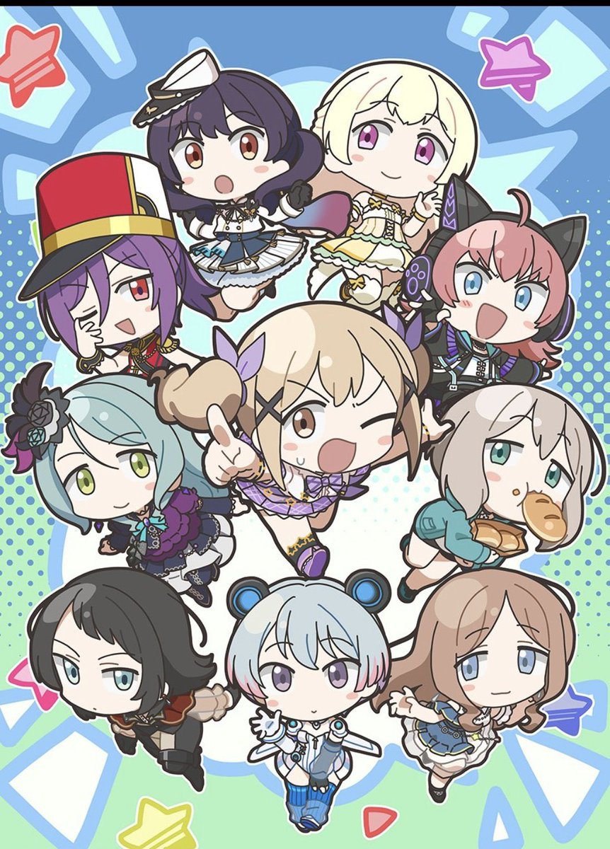 zero_130910's tweet photo. 元祖バンドリちゃんの新しいキービジュ(？)
単にメンバーが変わっただけかと思ったけど、よく見たら新キービジュはボーカル組とちょうど対角の位置になるように配列されてるのか！ https://t.co/zPQCcNYARb