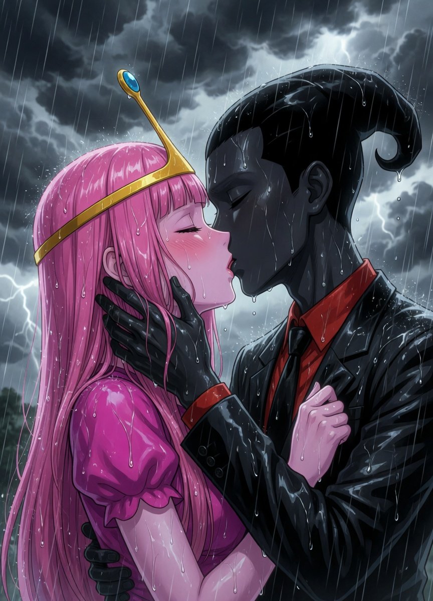 nathaniel7718's tweet photo. Bubblegal - Kiss in the Rain 🖤🩷⛈️
. . .
Nergal (c) The Grim Adventures Of Billy &amp; Mandy
Princess Bubblegum (c) Adventure Time https://t.co/E47kAN5dCa
