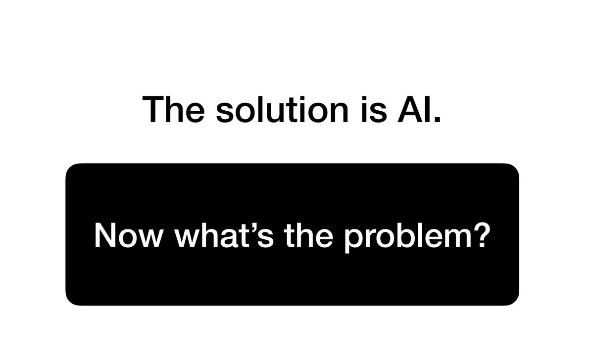 PeopleSoftUser's tweet photo. What is the problem AI is solving? https://t.co/TLM7mc1NaI