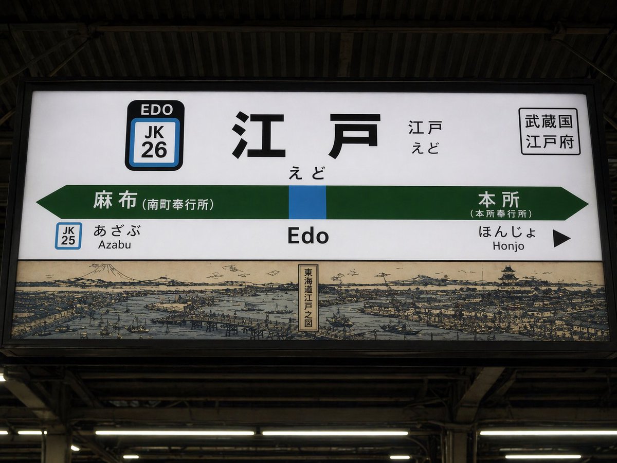 明治天皇が東京奠都しなかった世界線の江戸駅