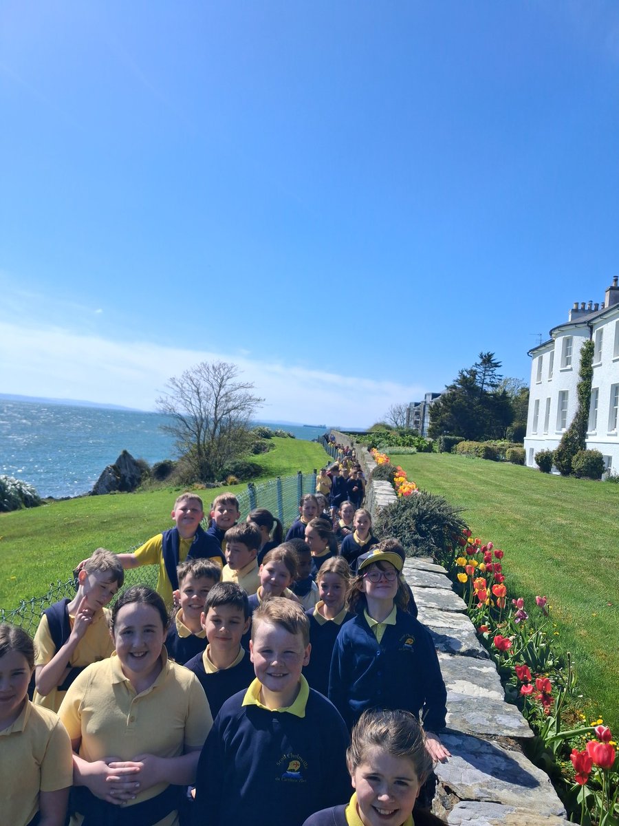 scoilcc86's tweet photo. At @scoilcc86 we celebrated world earth day 2026 by doing a litter pick around the local area and then going on  a well-deserved whole school walk along the shore path. So blessed to belong to such a beautiful part of the world! https://t.co/80FDaM5jhs