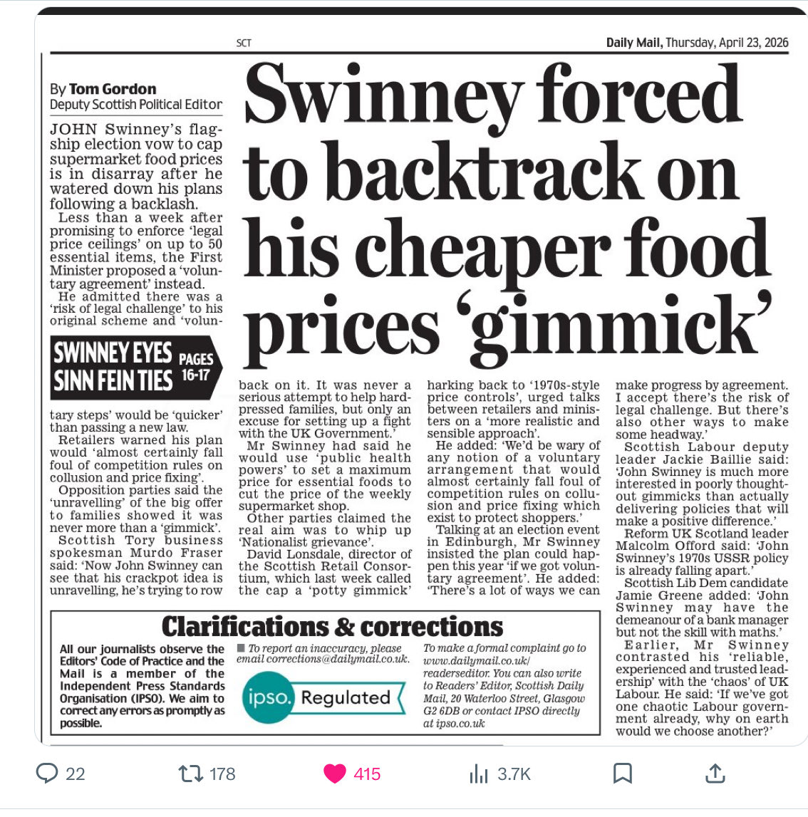 <a href="/RosaZambonini/">Rosa Zambonini</a> <a href="/theSNP/">The SNP</a> <a href="/ClareAdamsonSNP/">Clare Adamson</a> First of many promises to be binned 👇