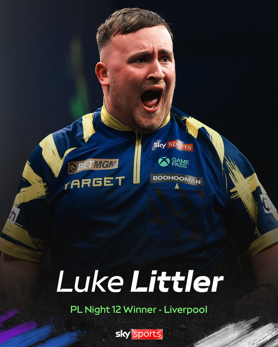 SkySportsDarts's tweet image. Luke Littler conquers Liverpool and secures the win on Night 12! 🚨