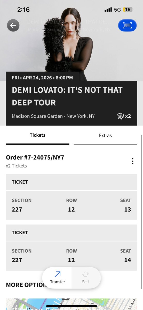 peachygoiwl's tweet photo. selling two tickets for demi lovato it’s not that deep tour msg NY new york , section 227 row 12 friday april 24 ! dm me if you’re interested in purchasing <3 https://t.co/TAFvBIhwZw