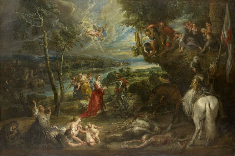 Just enough left of #StGeorgeDay for me to post a favourite painting #Rubens #CharlesI