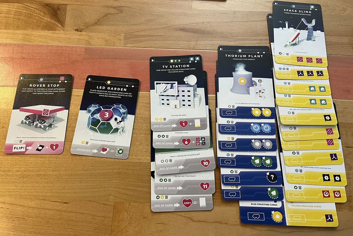 BoardGameQuest's tweet image. A solid card-drafting tableau-builder where sharing with your neighbor is caring, but you also want to leave them in your moon dust. Check out Victoria's review of Moon: boardgamequest.com/moon-review/ #boardgames