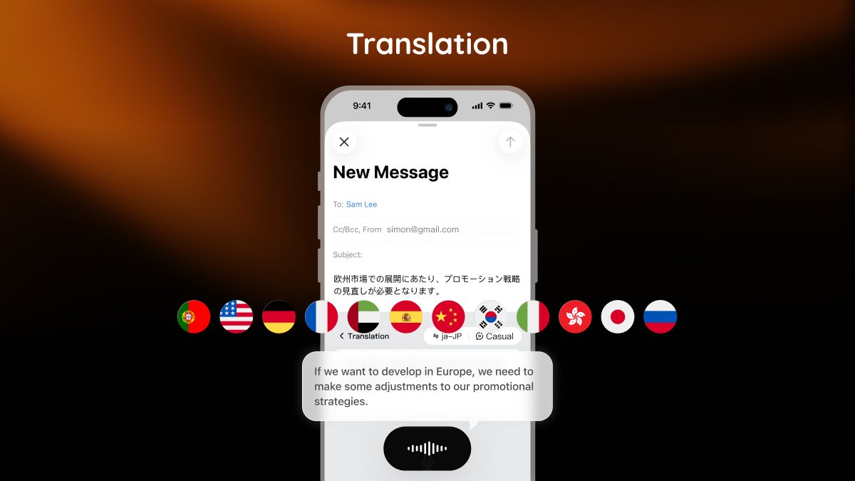 SpeakON_Global's tweet image. 5 features. 1 button. Zero typing. 
SpeakON is LIVE 🧠⚡️
🧲 Magnetic Hardware 
🎯 Attune 
✨ Smart Polish 
📋 Smart List 
🌍 Translation
Swipe to see each one 👇

#SpeakON #TypeOFF #ProductHunt