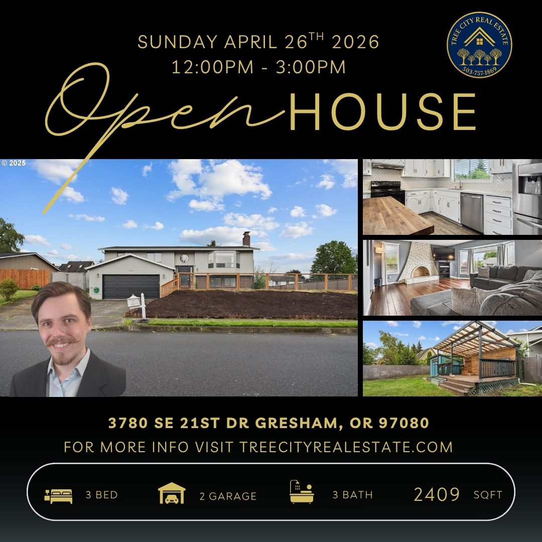 TreeCityRE's tweet image. Open House Sun 12–3PM 🏡
$489,900 | 4BD | 3BA
3780 SE 21st Dr, Gresham
Remodeled split-level + flexible lower level + RV parking.
Marshall Abbott
📞 971-216-9403
🌐 TreeCityRealEstate.com
#OpenHouse #Gresham #PDXRealEstate