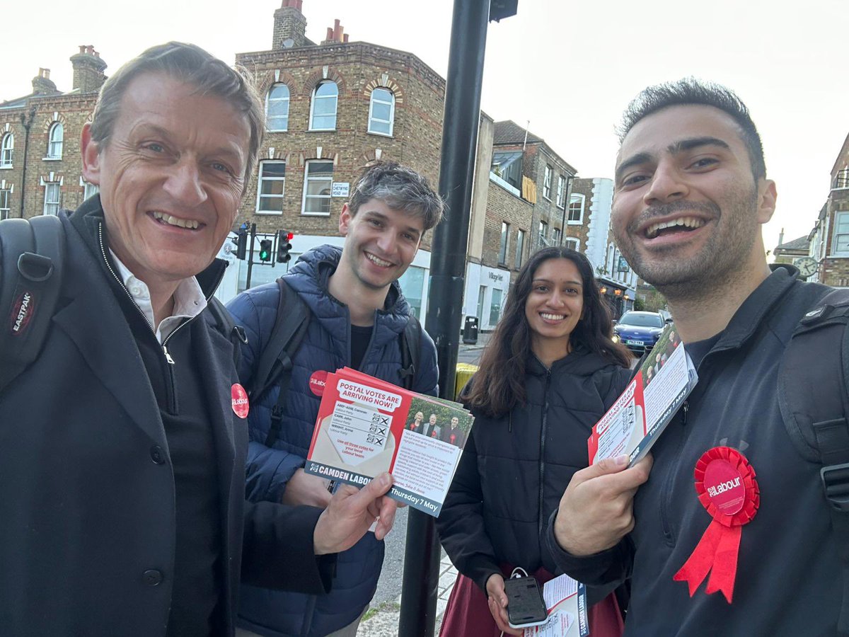 Olszewski_RJO's tweet image. Top evening’s canvas in #Highgate, spreading the word for the @CamdenLabour team:

🌹@Camron_aref 
🌹 Anna Wright
🌹John Carr

#VoteLabour 7 May