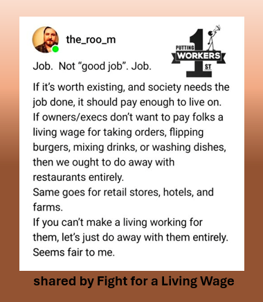 Fight For A Living Wage tweet media