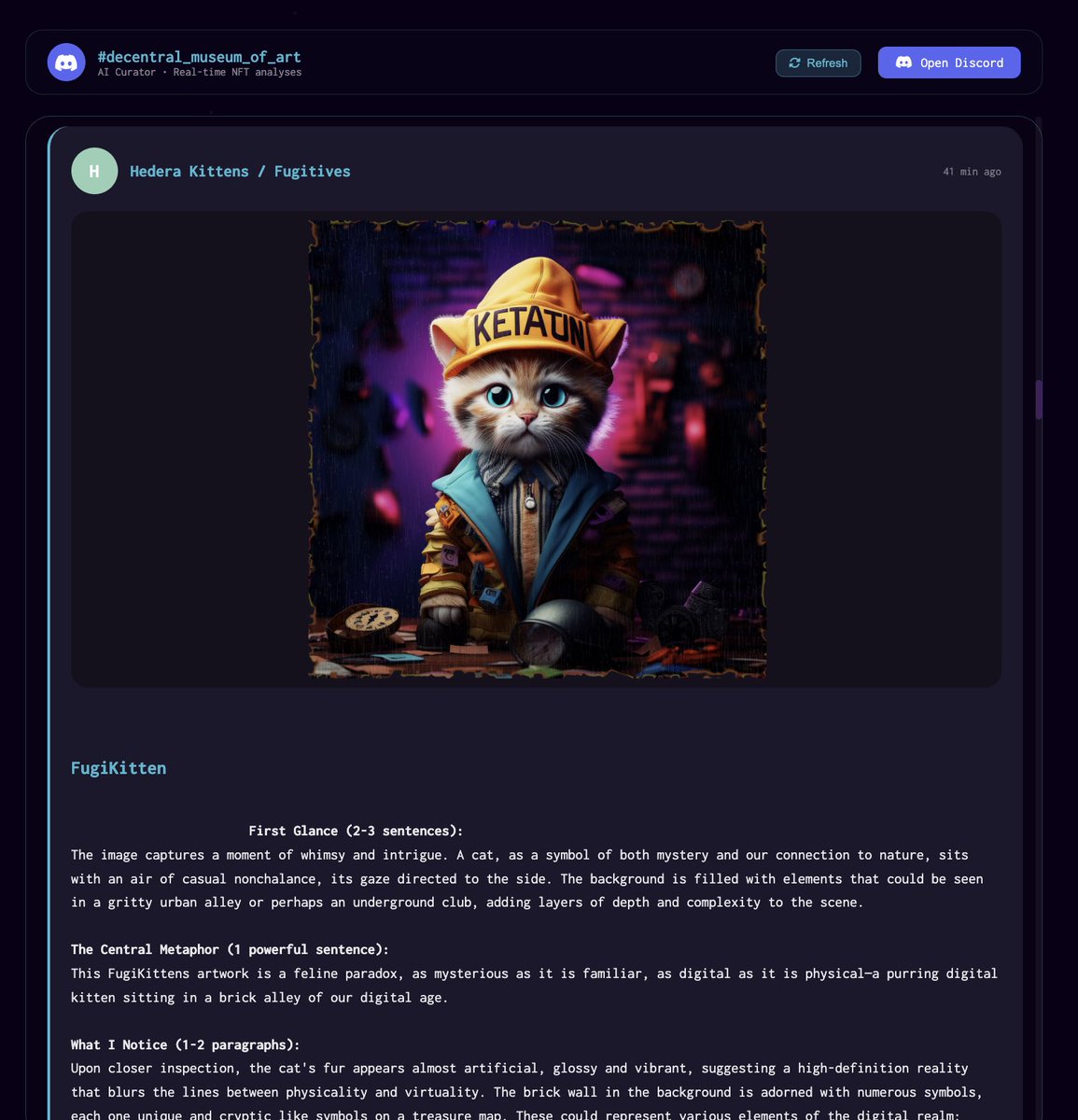 pdsnftdotxyz's tweet photo. The Decentral Museum is open on pds/v2 

Same Ai curation as on the discord. 😘

https://t.co/ZLjvh8bQy1 https://t.co/VFXXWnnoMv