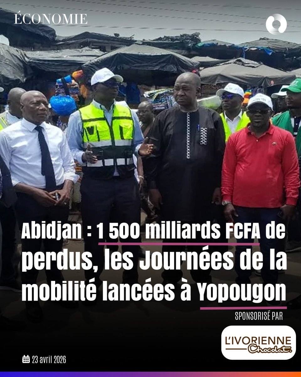 Linfodrome's tweet image. Les 21 et 22 avril 2026, le ministère des Transports, via l’AMUGA, a lancé les Journées de la mobilité pour identifier les causes des embouteillages et proposer des solutions concrètes, face à un manque à gagner estimé à 1 500 milliards FCFA par an.

#Linfodrome