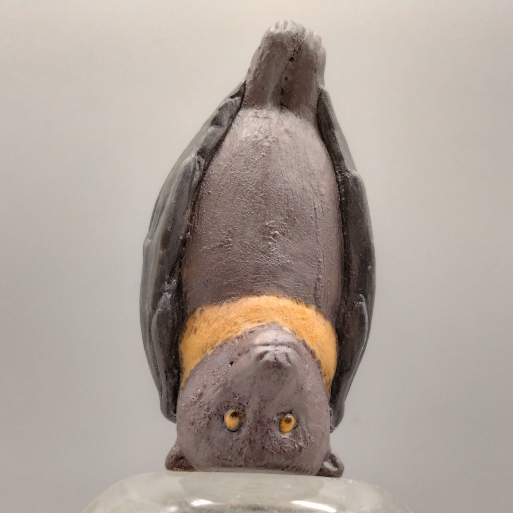 ©200gAs ｼﾘｰｽﾞ『クビワオオコウモリ』
#oonoartifact 　#200gAs 　#クビワオオコウモリ　#益子陶器市 #ひのもと工作室