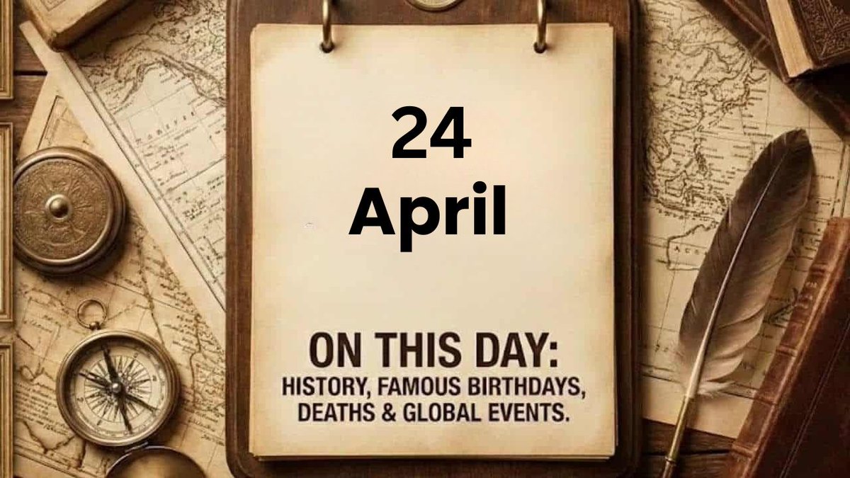editorialge's tweet image. What historic moments make April 24 unforgettable? 🌍 Discover major events, famous birthdays &amp;amp; global milestones of the day.
👉 Read now &amp;amp; share your favorite fact!
editorialge.com/on-this-day-ap…
#OnThisDay #April24 #HistoryFacts #DidYouKnow