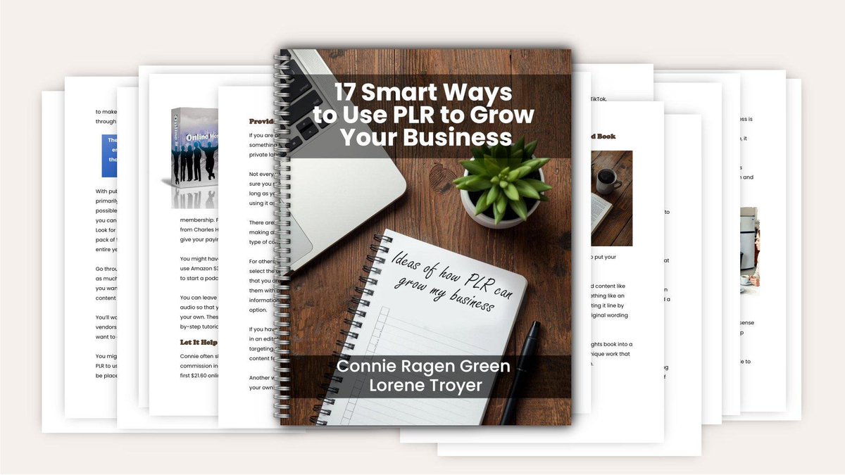 DonnaSLam's tweet image. "7 Smart Ways to Use PLR to  Grow Your Business" from @ConnieGreen  and @LoreneTroyer1 reveals practical, proven strategies for turning PLR into traffic, leads, products, and recurring revenue — even if you’ve never used PLR before. #ContentStrategy 
DonnaPresents.com/WaysPLRGrowsBiz