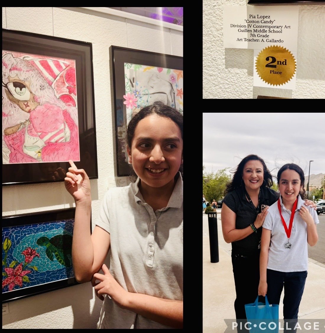 AleMaestraArtes's tweet photo. Grizzly Nation at 2026 District Art show @Guillen_Middle #AccountabilityEqualsLove #BreakTheCycle https://t.co/usFRASJMDN
