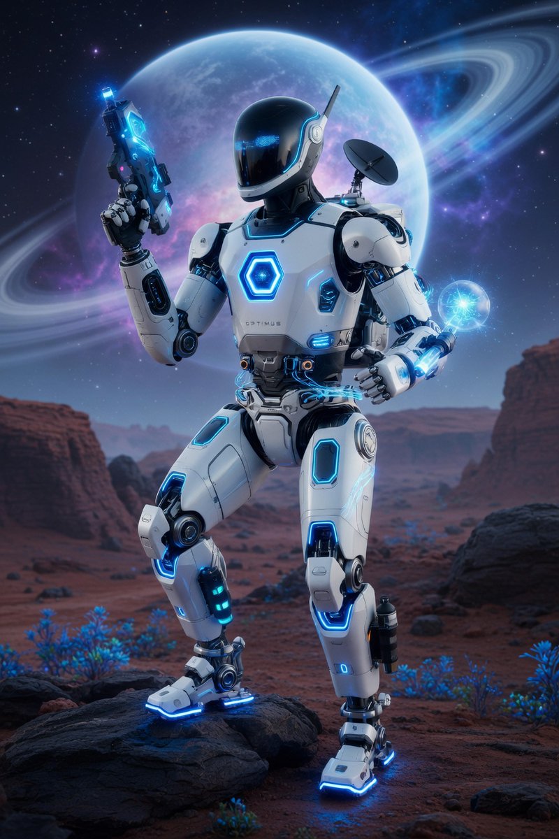 Optimus Gen 4 " Space exploring #Optimus "
Generated by #SuperGrok   🤖🫶🤙🦾