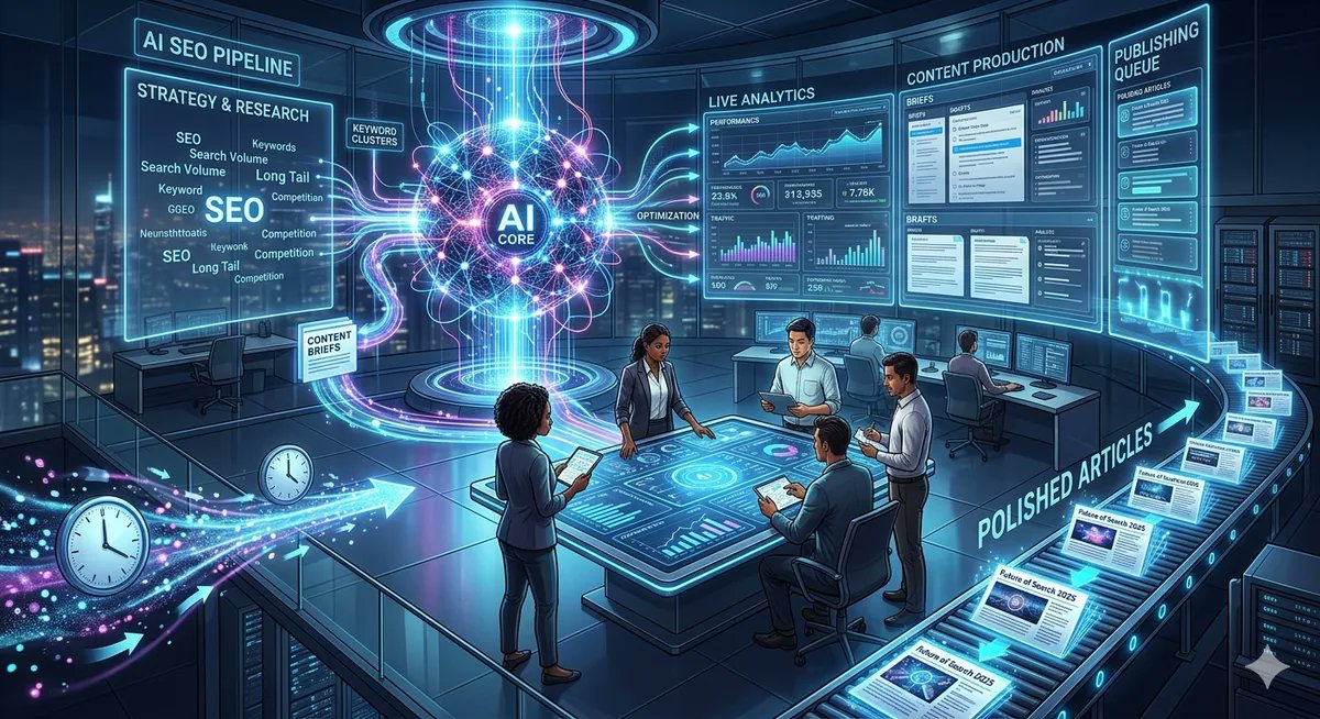 RankPandaAI's tweet photo. Most SEO delays happen before writing even starts. Teams using AI cut research &amp; clustering time by nearly 70%—unlocking faster launches and more output. The real win? Fix your workflow, not just your drafts.

Read more: https://t.co/K03uwLojkW https://t.co/xKeYClV94n