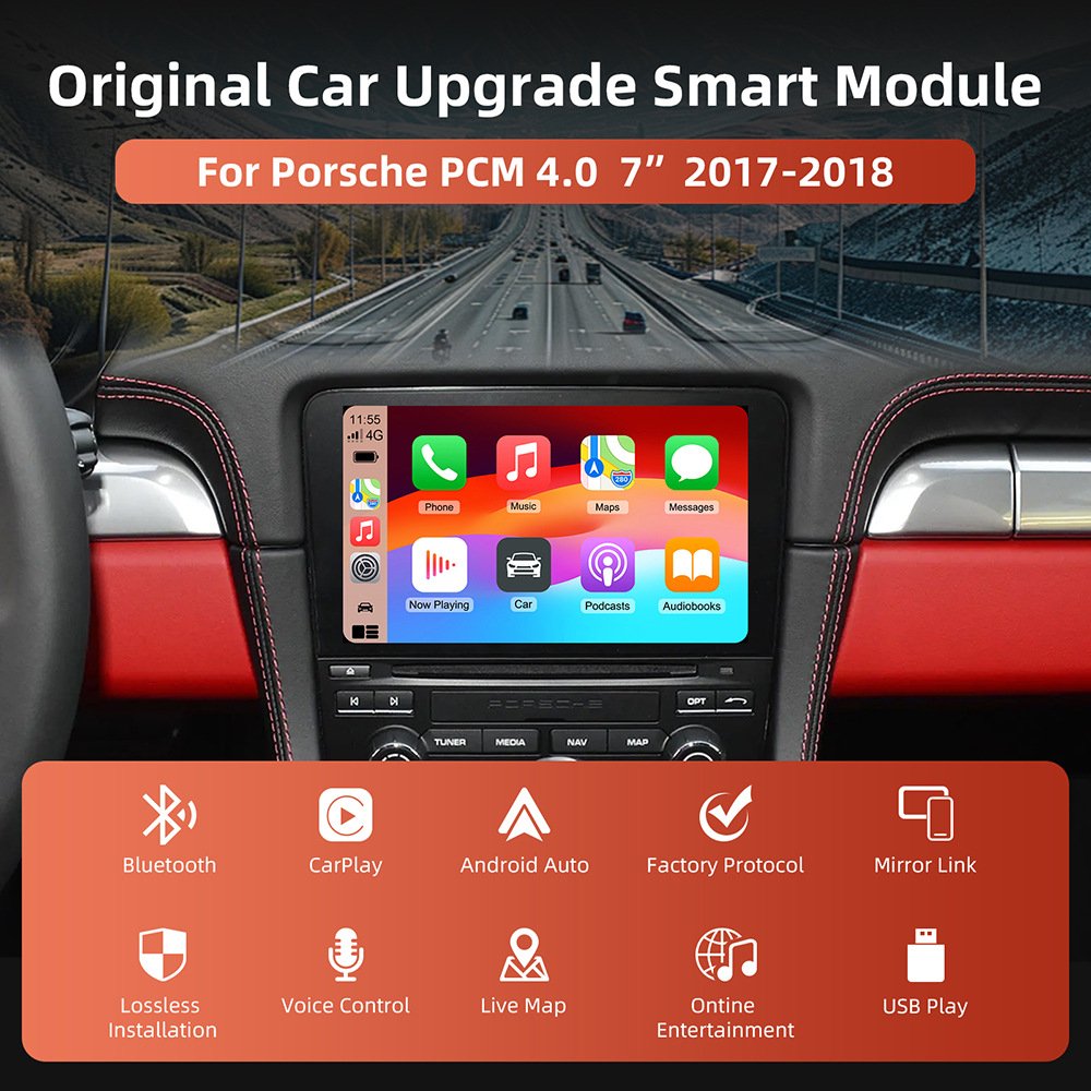 kabeamdotcom's tweet image. Wireless CarPlay &amp;amp; Android Auto Module for Porsche PCM 4.0 System 2017-2018 with 7" Screen, Retaining All Original Vehicle Features. #carplay #androidauto #wireless #porsche #pcm4 #cayenne #cayman 
kabeam.com/products/wirel…