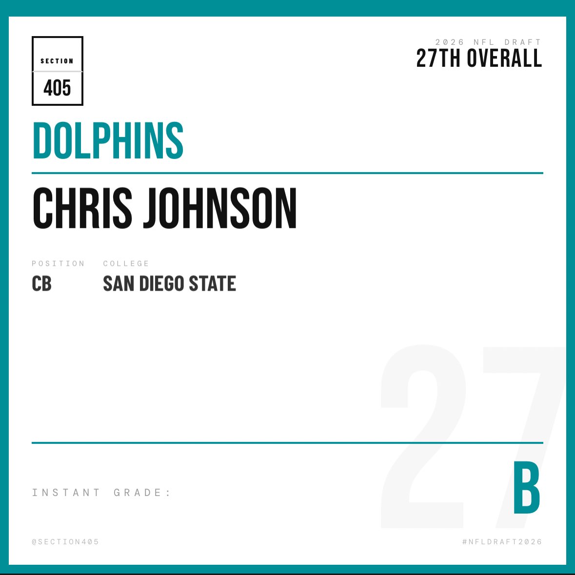 Section405's tweet photo. #NFL #NFLDraft #Dolphins https://t.co/uYF5kB6ni4
