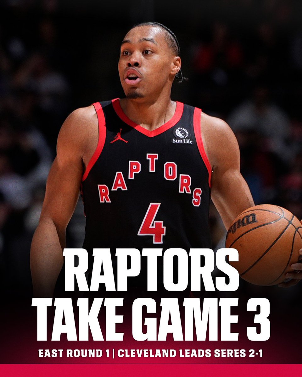 SportsCenter's tweet photo. RAPTORS HANDLE BUSINESS VS. CLEVELAND 🍿 https://t.co/1TUwNAlKIe