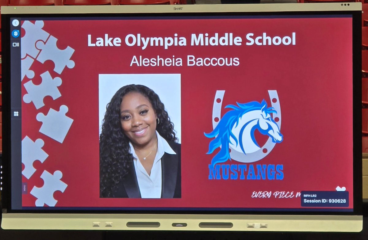 LOMSMustangs's tweet photo. Congratulations to Dr. Alesheia Baccous, the LOMS Volunteer of the Year, at the FBISD Volunteer Appreciation breakfast! Dr. Baccous goes above and beyond for LOMS and we are so grateful. #LEVELUP #PACEwithPRIDE https://t.co/8ViVFSJsIN