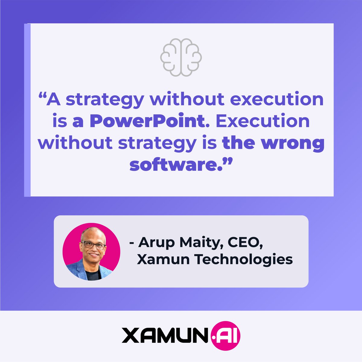 xamunapp's tweet photo. Two ways to waste your AI budget:
1. A strategy that never ships
2. Software built without a strategy “A strategy without execution is a PowerPoint.

Execution without strategy is the wrong software.” — @ArupMaity

https://t.co/hCScFaZzhU https://t.co/fiIxhPwZFa