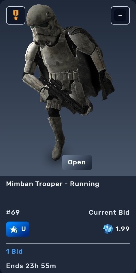 IIIRICANIII's tweet photo. Dropping fire mints! 🔥
#69 Mimban Trooper
#veve #vevefam #auction #StarWars #Trooper #minthunters
More to come! 👀 https://t.co/udunoxYnCg