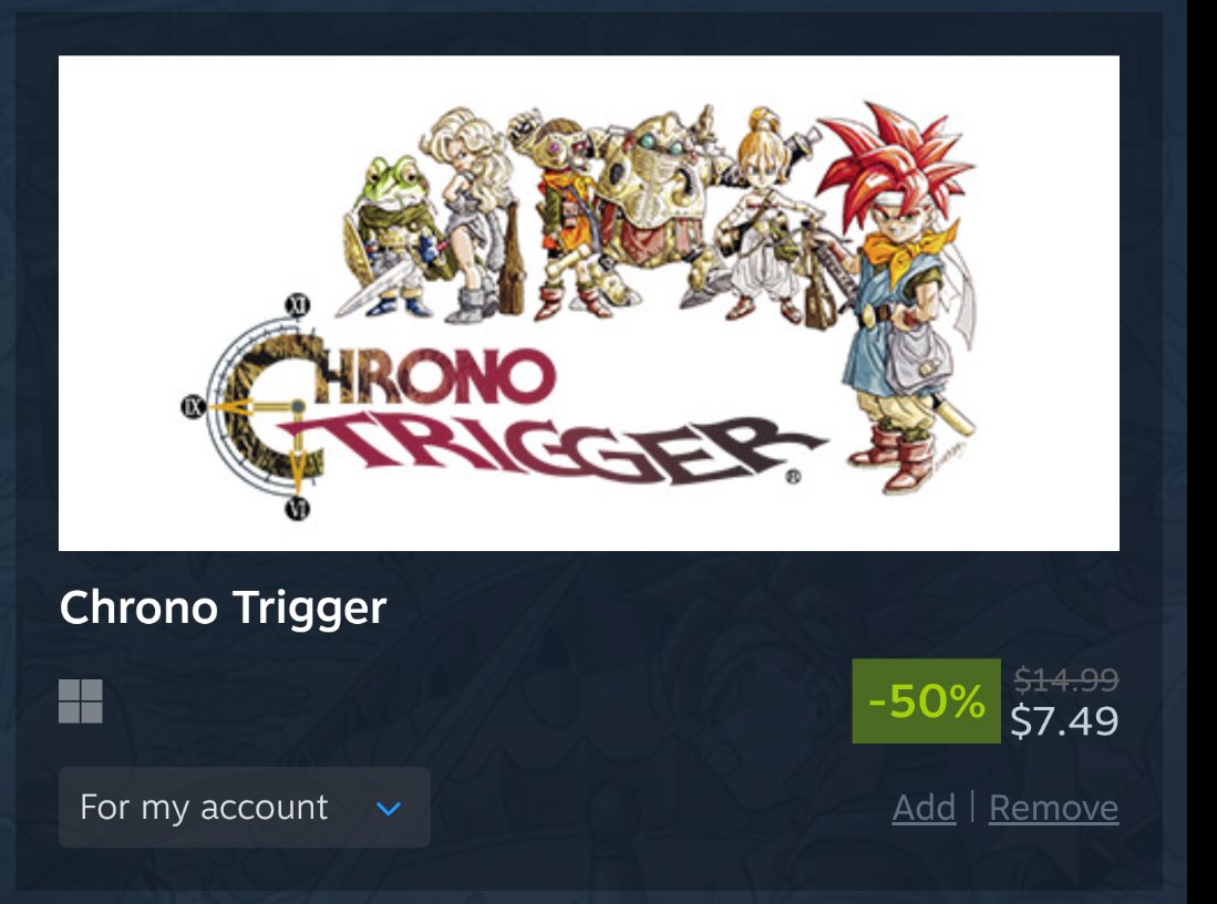 i wanted to play chrono trigger, so i went to pirate it. i looked up what console i should pirate it for. i found square enix has released it on steam for a fair price, so i bought it there. square enix successfully stopped piracy just by letting me buy their game. its that easy