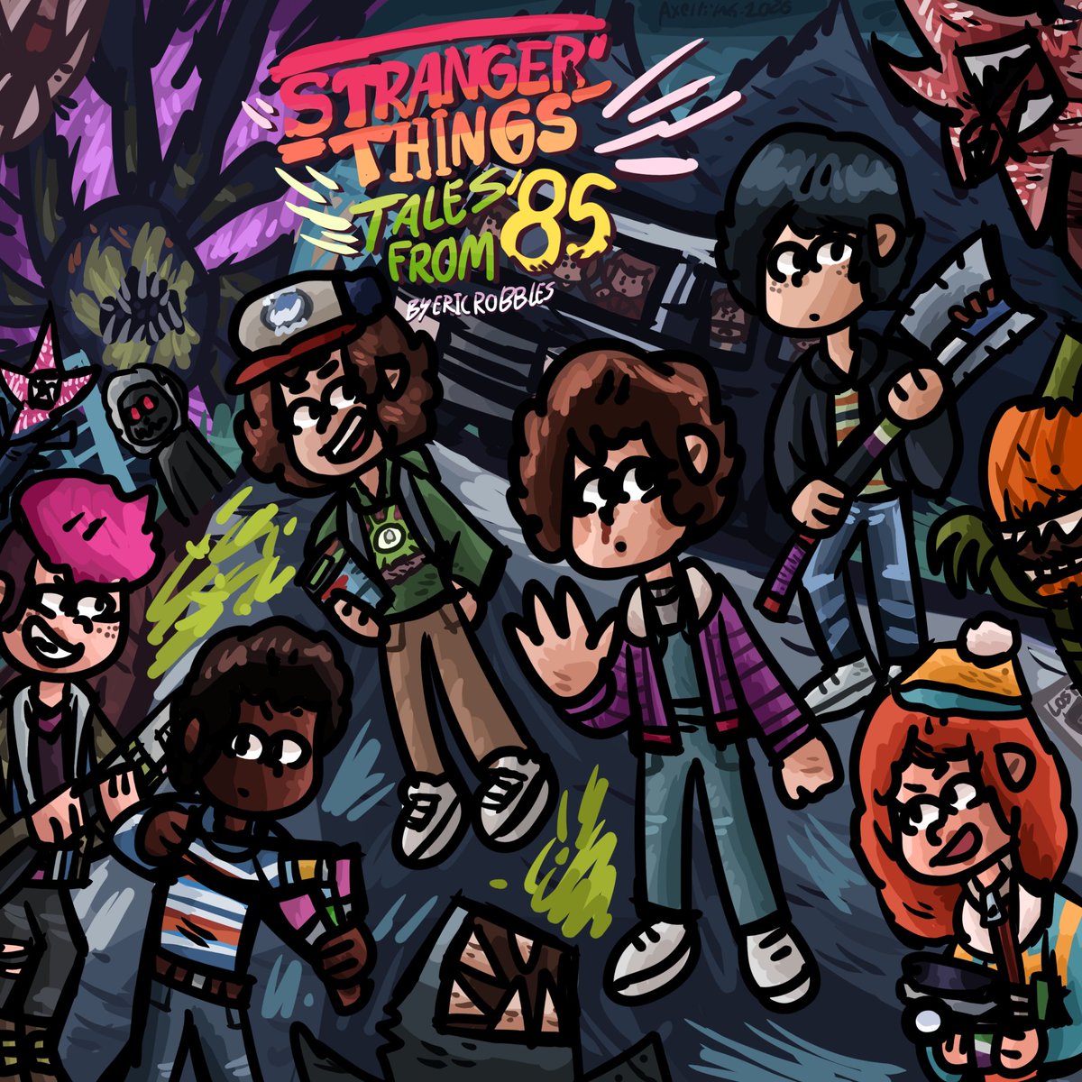 axelfilms22's tweet photo. stranger things tales from 85 :0
#strangerthingstalesfrom85
#strangerthings #strangerthingsfanart
#mikewheeler #eleven #dustinhenderson #lucassinclair #maxmayfield #nikkibaxter #netflix #25danimation #stfanart
#hybridanimation #ericrobles
#flyingbark #flyingbarkproductions https://t.co/035vh4P6af