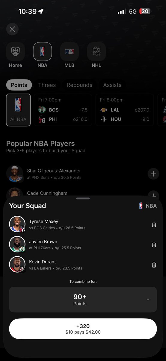 GreenlightPg's tweet photo. @imnottombrady Honestly to me it’s a scam that just tips the odds in the houses favor more. If you just turn it into a parlay you win double or more of what you’d win making it thru squad bets https://t.co/RPSU3NxvDf