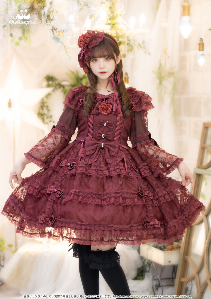 MetamorphoseEng's tweet image. ✨💎Pre-Order Now💎✨
Eternal Bride
metamorphose.gr.jp/en/series/1969

- Short Sleeve OP
- Dress
- Princess Sleeve Lace Blouse
- Headdress

colors: Pink, Bordeaux, Off White, Black
#lace #lacedress #bridedress
#metamorphose #Lolitafashion