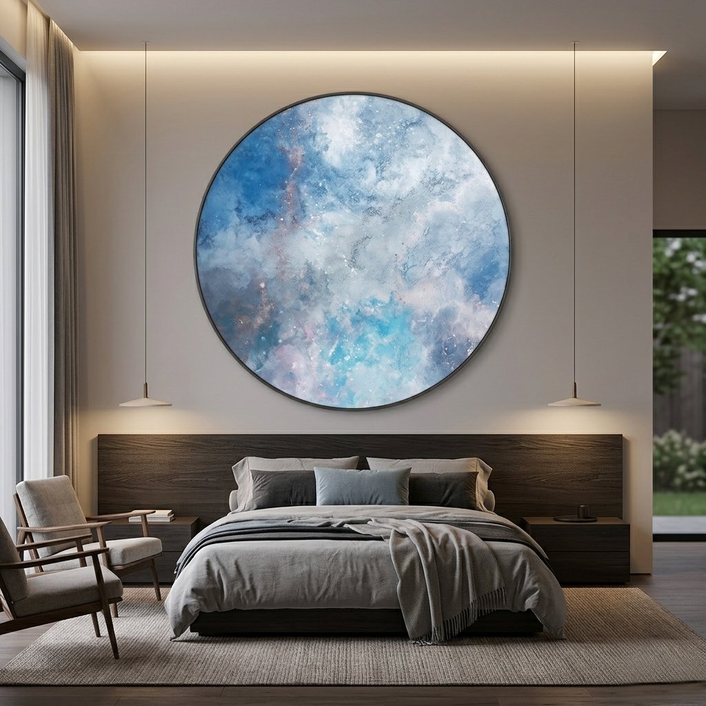 Deep Sleep. 眠る直前の視界を、宇宙へと解放する。 円形のアートが