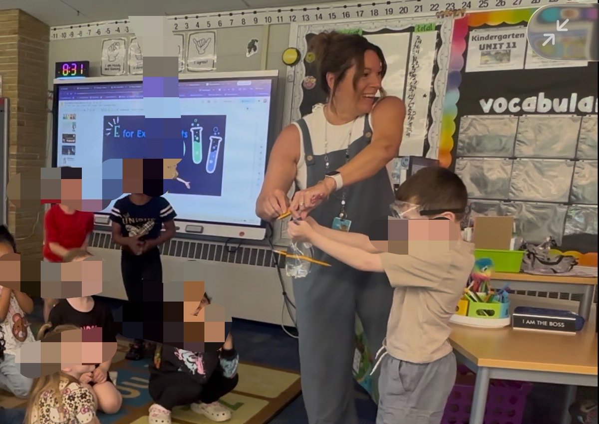 walker_amiej's tweet image. Today in thy world of Countdown to Sumner, we did E is for experiments.  
✏️Pencils through a baggy of water
🎈Balloons with vinegar and baking soda
🥛Milk w/food coloring &amp;amp; dishsoap
🌪️Tornadoes 
🥤Diet Coke and Mentos 

Fun! Fun! Fun! 🤩 
#HandsOnLearning #GoodVibesOnly