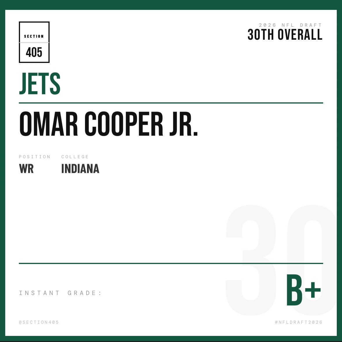Section405's tweet photo. #NFL #NFLDraft #Jets https://t.co/oaCsn200ru